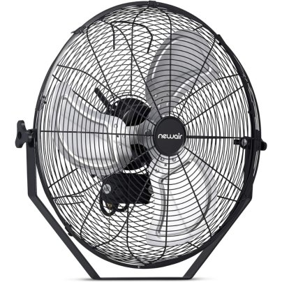 The NewAir Outdoor High-Velocity Wall-Mounted Fan on a white background.