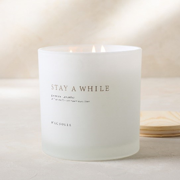 product shot of Magnolia "Stay a While" candle