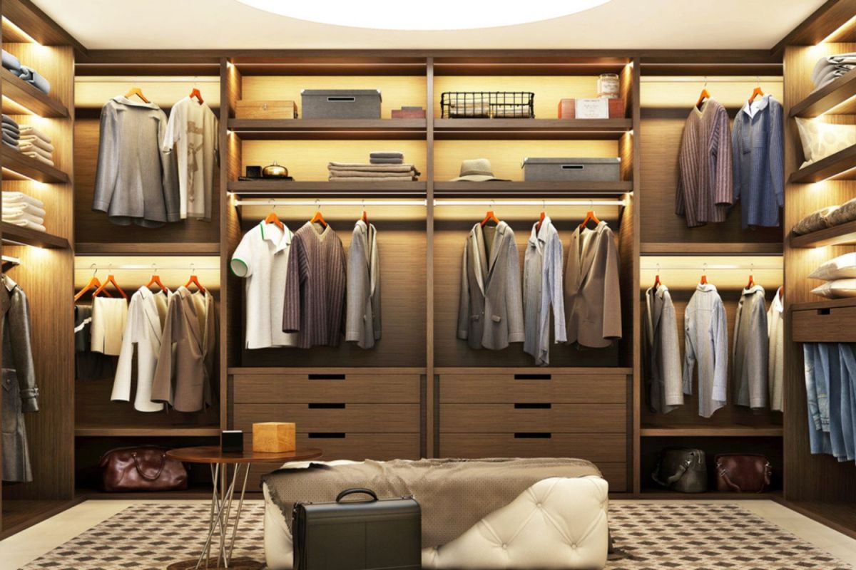 How Much Do Closets by Design Cost: Elegant walk-in closet by Closets by Design showcasing the cost