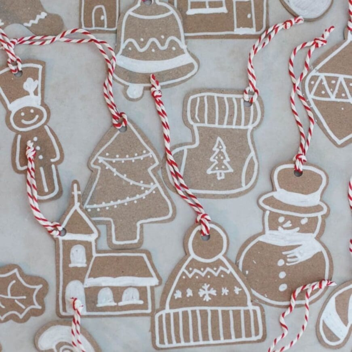 Cardboard gift tags.