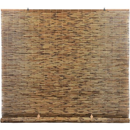  The Radiance Bamboo Outdoor Cordless Roll-Up Shade on a white background.