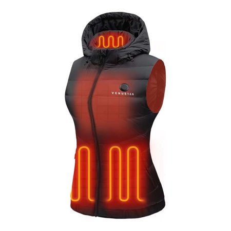  The Best Heated Vest Option: Venustas Women’s Detachable Hood Heated Down Vest