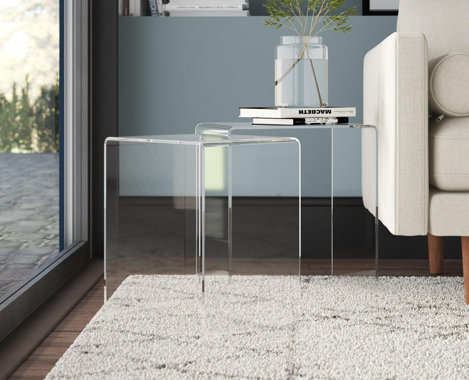 Pieces of Furniture That Will Make Any Room Feel Bigger Option Clear End Tables