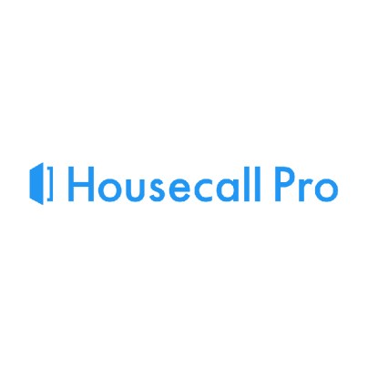 The door-shaped Housecall Pro logo and the company's name appear in blue against a white background.