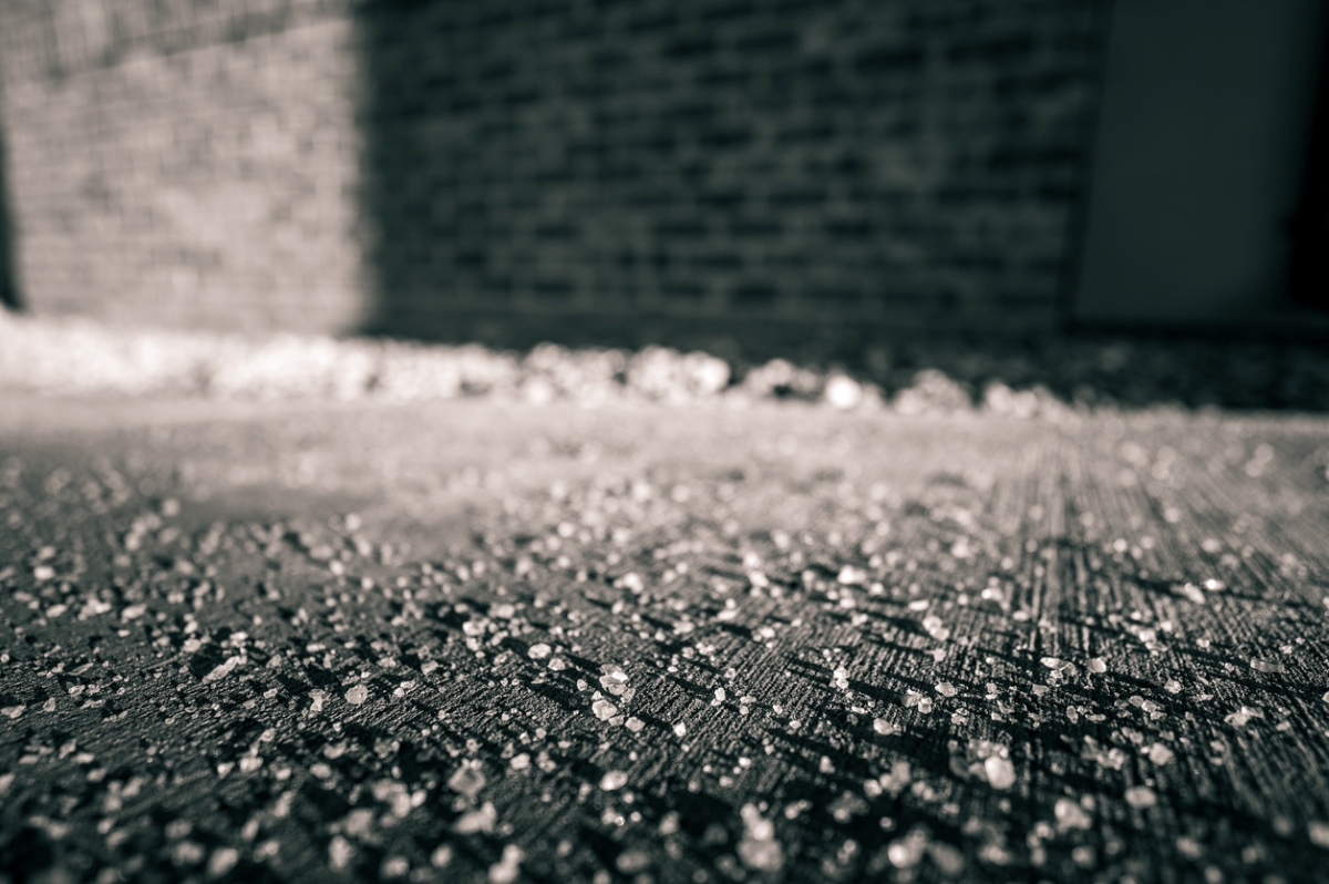 De-ice concrete sidewalk.