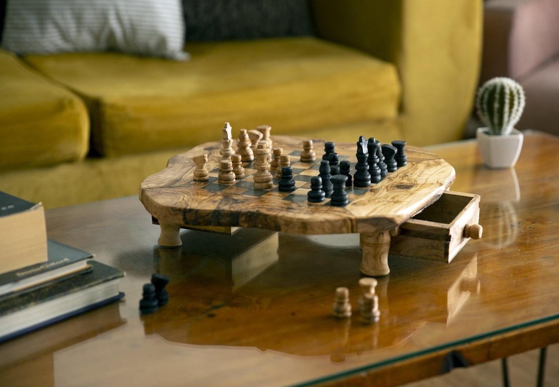 Best Gifts for Empty Nesters Option Kamsah Olive Wood Chess Board