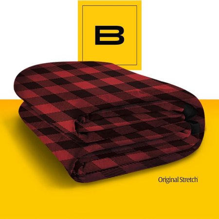  Big Blanket Co Original Stretch Blanket on a white and yellow background.