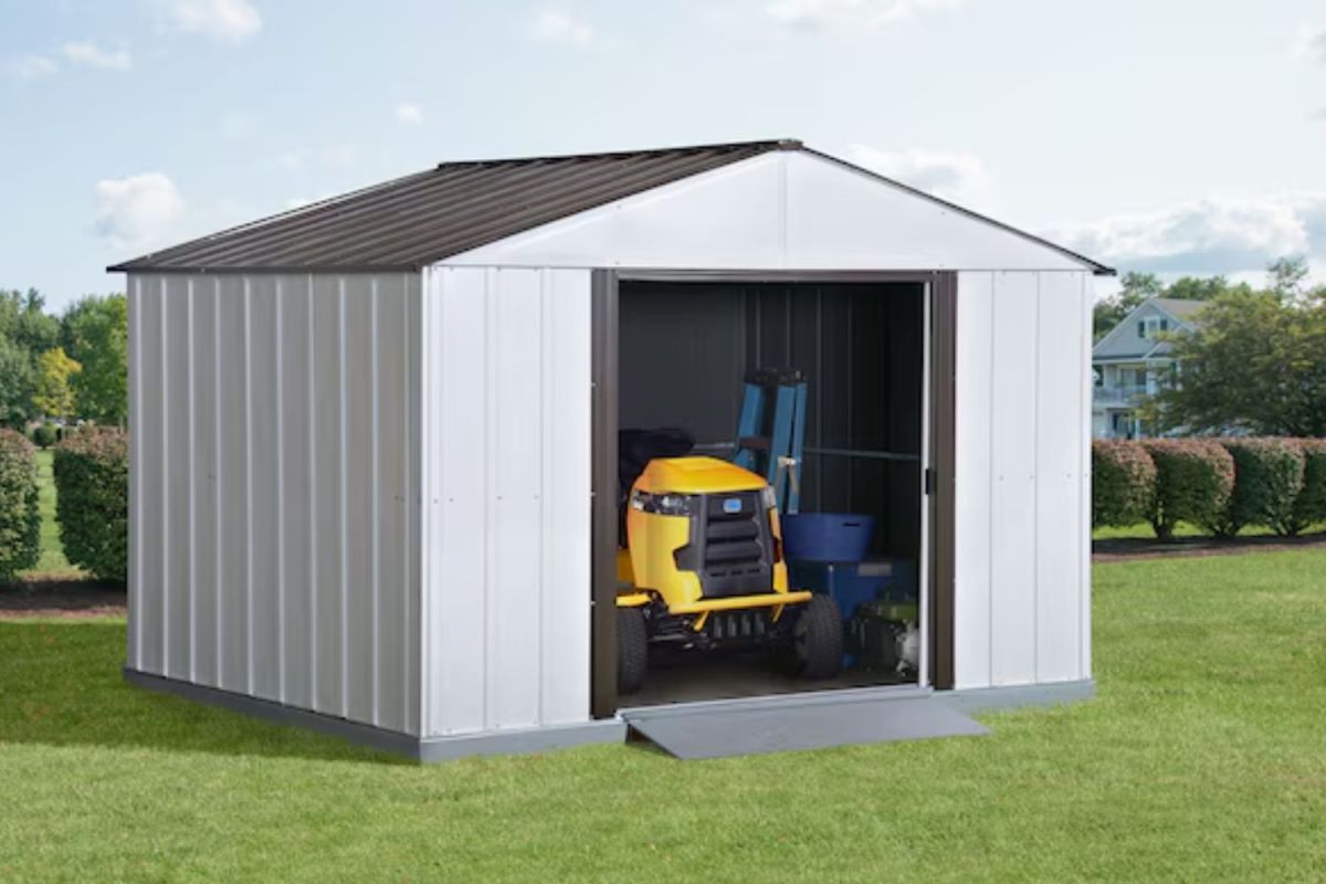 The Best Place to Buy a Shed Options: Arrow 10 ft. x 8 ft. High Point Steel Storage Shed