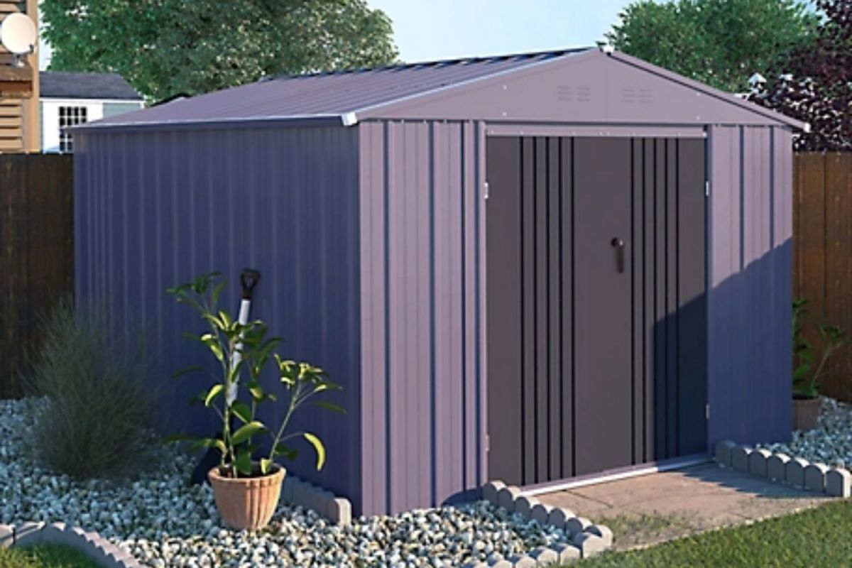 The Best Place to Buy a Shed Options: eikous 8 ft. W x 10 ft. D Outdoor Metal Storage Shed
