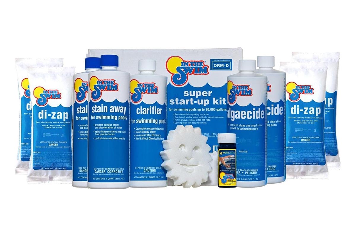 Everything You Need to Open Your Pool for the Season In the Swim Pool Super Opening Chemical Start-Up Kit