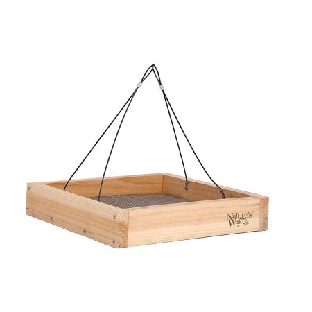  The Nature's Way Bird Products Cedar Platform Tray on a white background.