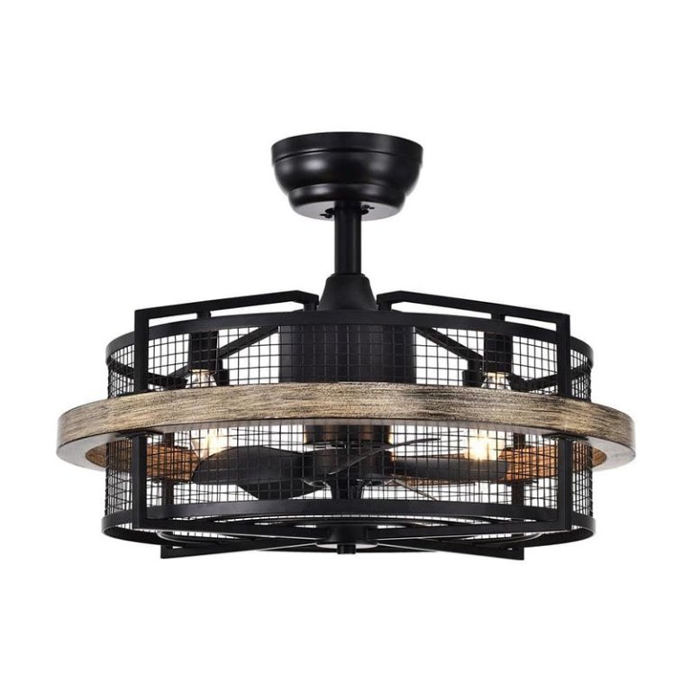  The Parrot Uncle 20" Industrial Downrod Mount Fandelier on a white background.