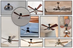 All 10 of the best ceiling fans installed and in use during testing.