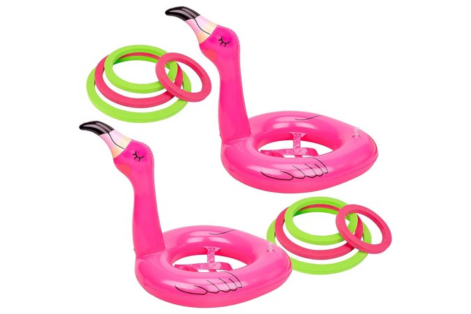 90shine Flamingo Inflatable Ring Toss Game