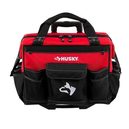 Husky 18-Inch 18-Pocket Rolling Tool Bag