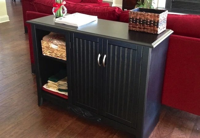 How to Spray Paint Furniture - Cabinet Makeover After