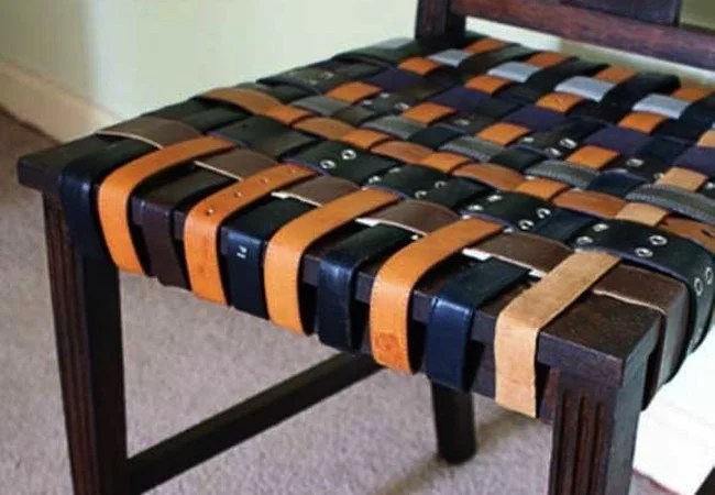 Reuse Leather Belts- Chair