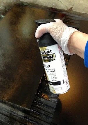 How to Spray Paint Furniture - Detail Spraying