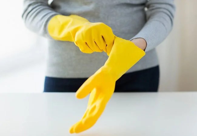 pet hair solutions - rubber gloves