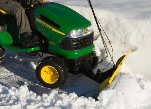 Lawn Tractor Snow Plow - Driveway