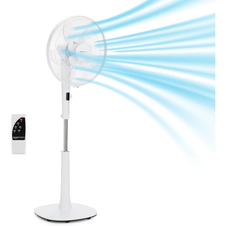  Amazon Basics 16-Inch Oscillating Pedestal Floor Fan