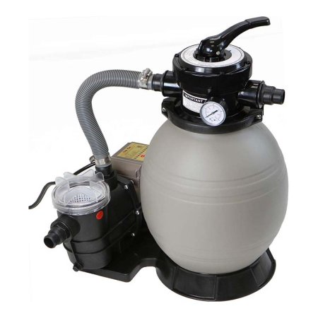  The XtremePowerUS 2,640 GPH Sand Above-Ground Pool Pump on a white background.