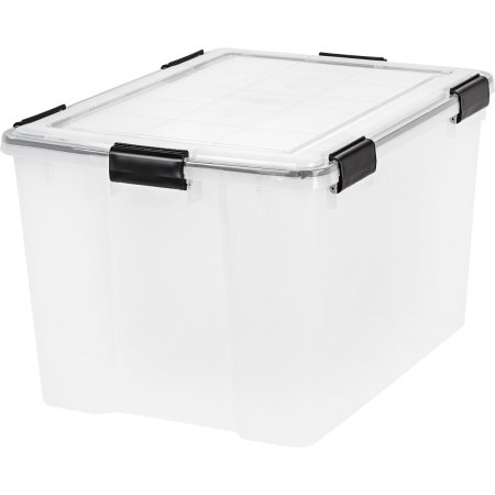  The Iris USA WeatherPro 74-qt. Storage Box on a white background.