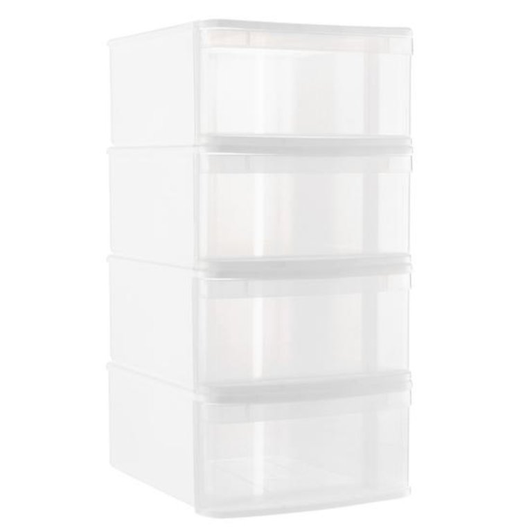 The The Container Store Large Tint Stacking Drawers on a white background.
