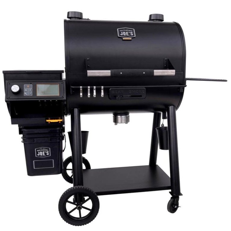  Oklahoma Joe’s Rider DLX 1200 Pellet Grill on a white background