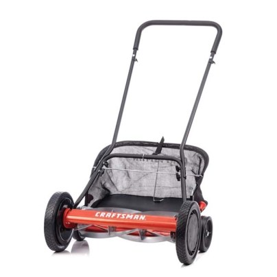 The Craftsman 18-Inch 5-Blade Push Reel Lawn Mower on a white background.