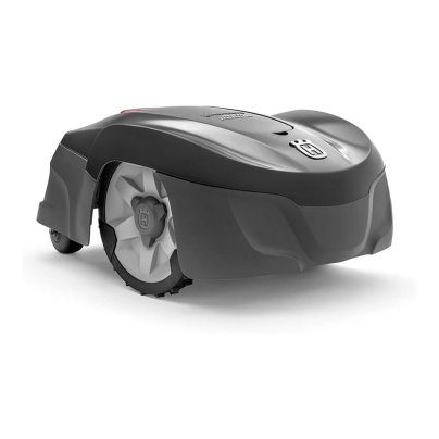 The Husqvarna Automower 115H Robotic Lawn Mower on a white background.