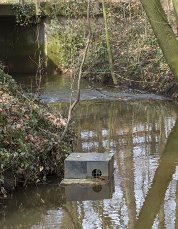 A trap in a river. 