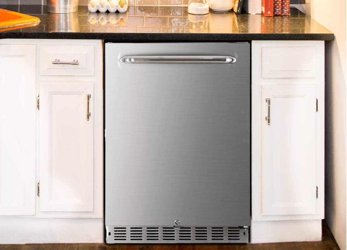 Outdoor Kitchen Essentials Option HCK 5.12 Cu. Ft. Outdoor Undercounter Beverage Fridge