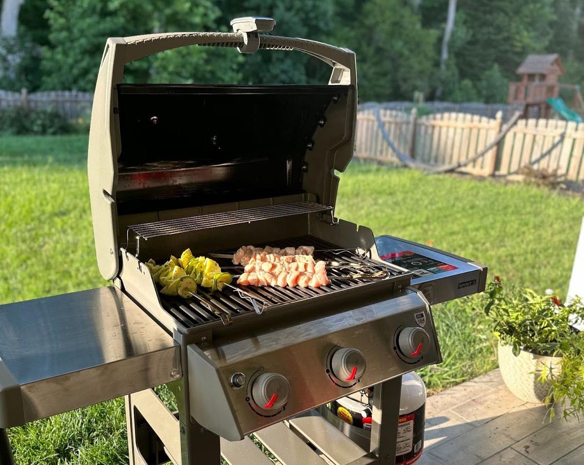 Outdoor Kitchen Essentials Option Weber Spirit II E-310 Liquid Propane Gas Grill