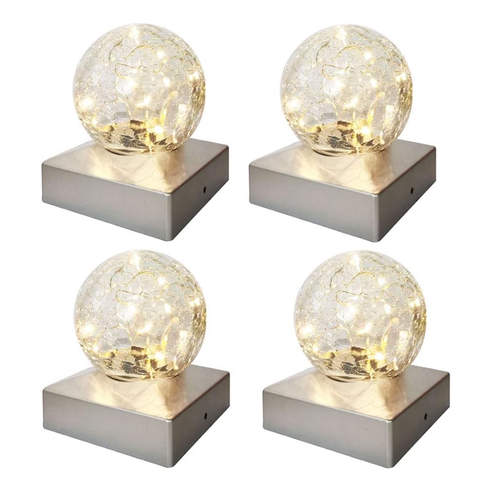 Luna II Double Solar Post Light with Planter \u0026 EZ Anchor, image size:1000x1000