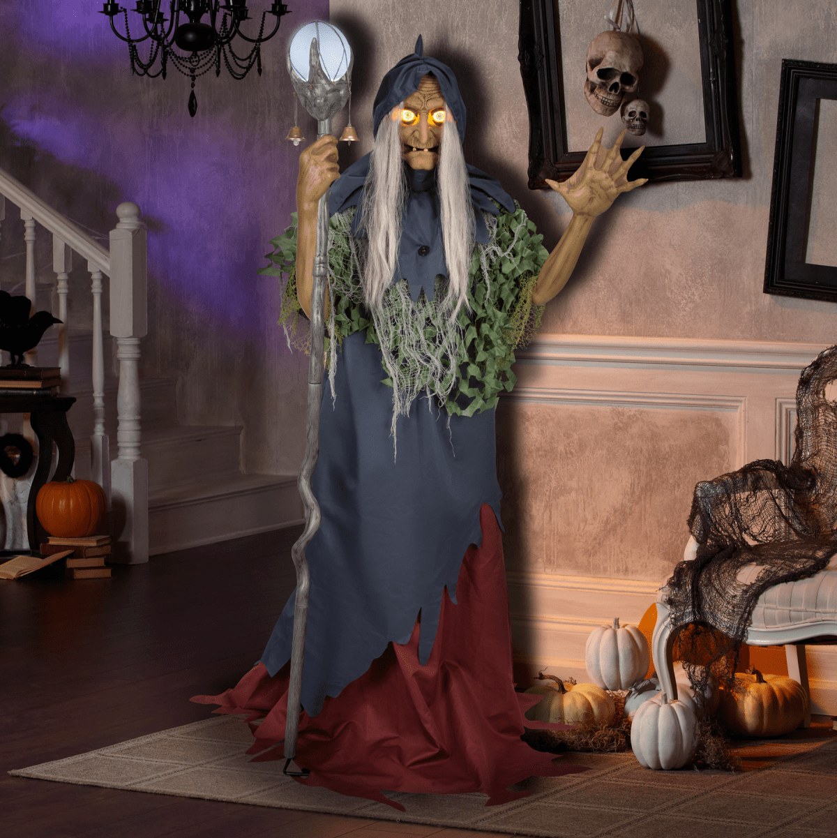 Animatronic sea witch from Lowe's Halloween collection