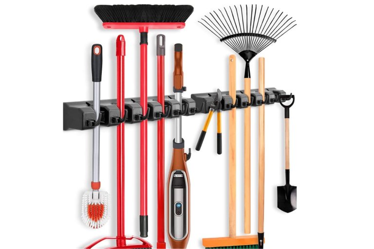  Imillet 2-Pack Mop and Broom Holder close-up