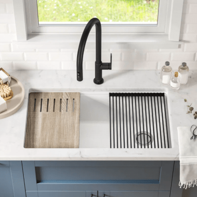 Way Day Deal on Kraus Bellucci 32-Inch Undermount Quartz Composite Single Bowl Kitchen Sink