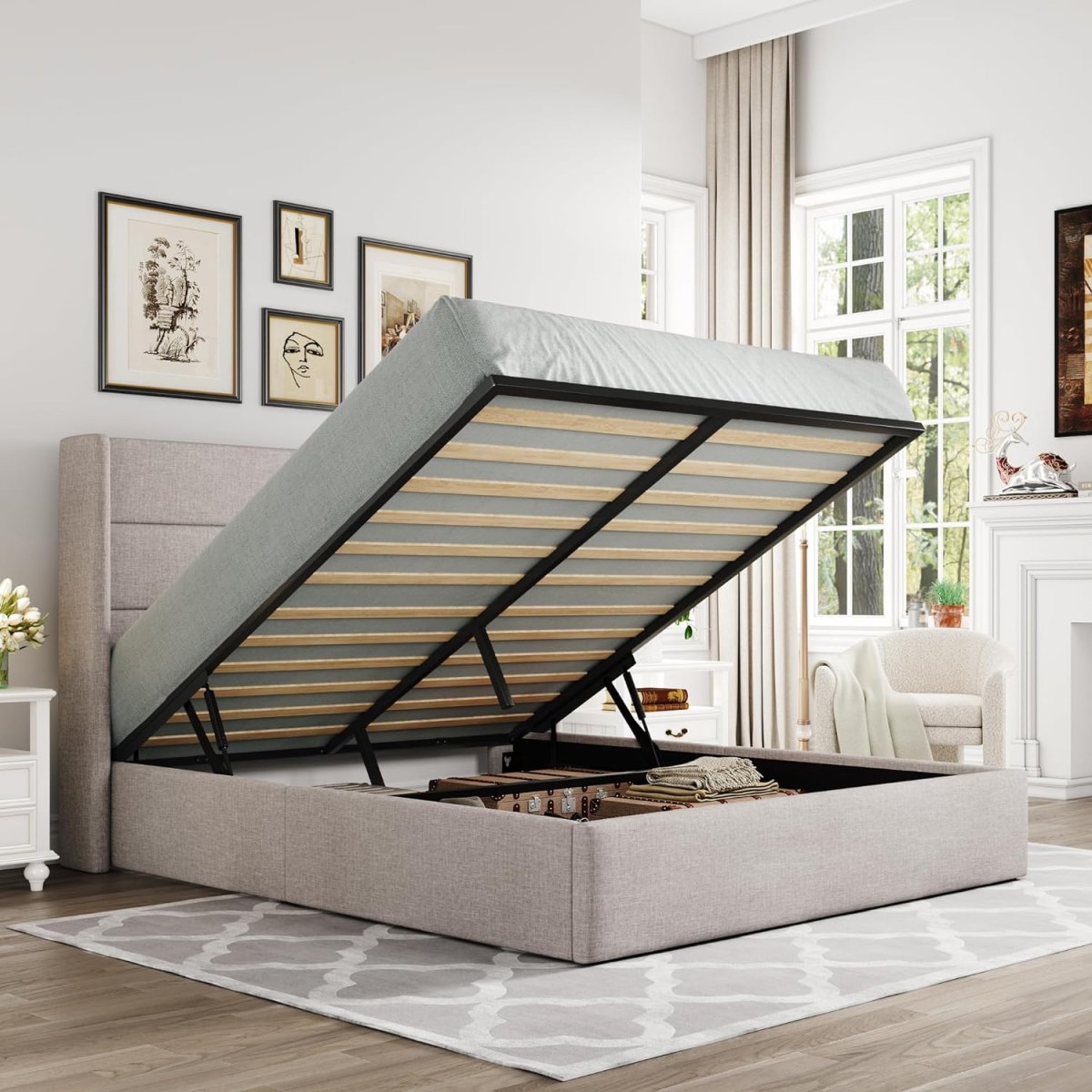 Allewie Lift-Up Storage Bed