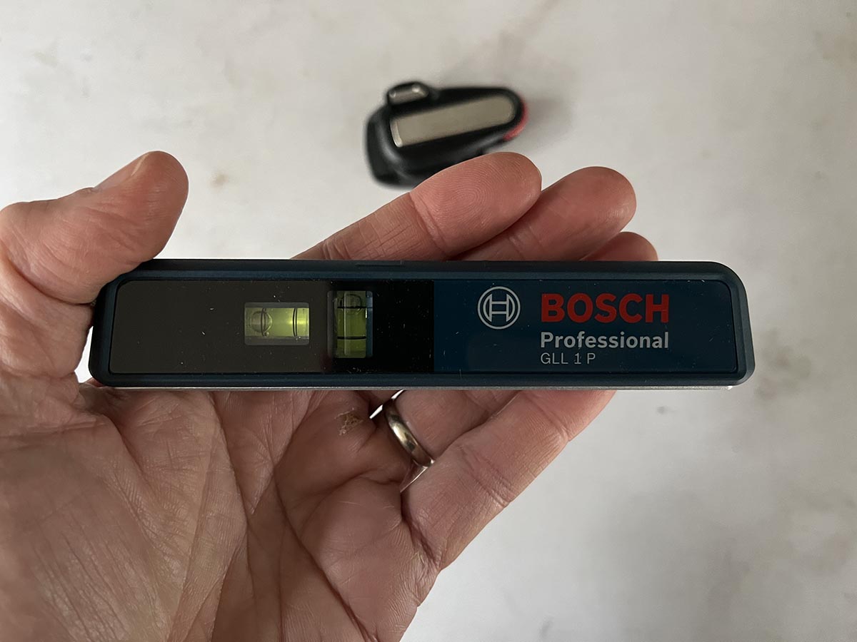 Bosch Pro Torpedo Laser Level in hand
