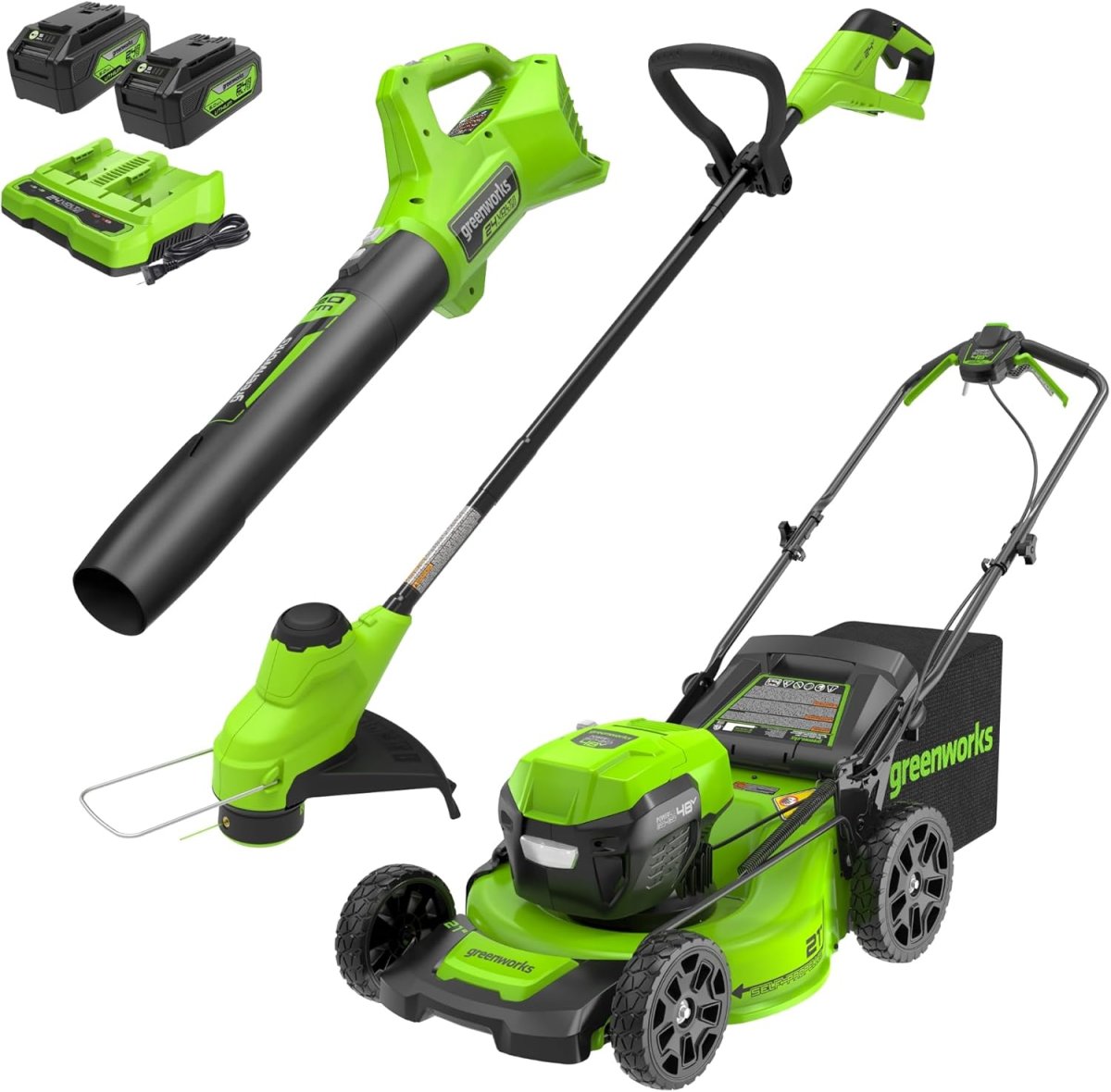 Greenworks 48V Mower, String Trimmer, and Leaf Blower Kit on sale for Black Friday/Cyber Monday