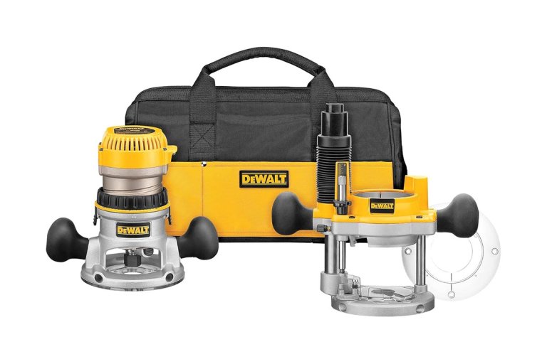 The Best Gifts for Woodworkers Option DeWalt Fixed Base Plunge Router Combo Kit