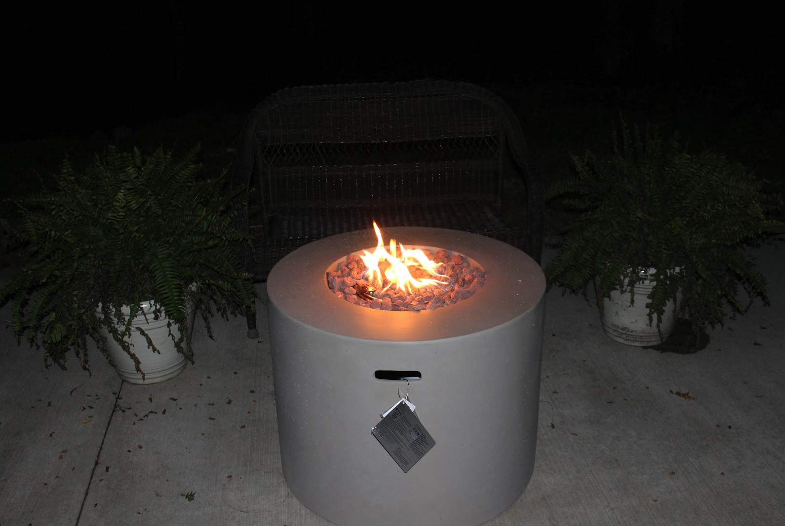 Latitude Run Caelan Round Concrete Fire Pit Table