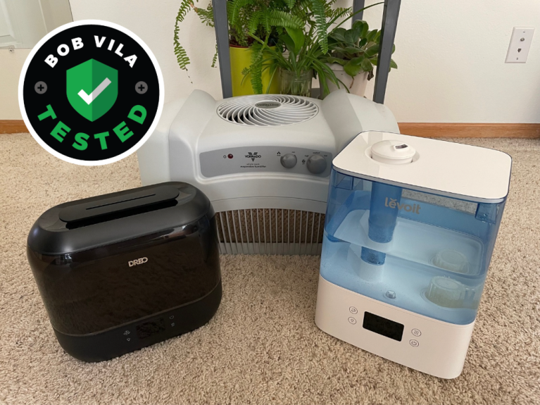 3 of the Best humidifiers for large rooms on a carpet