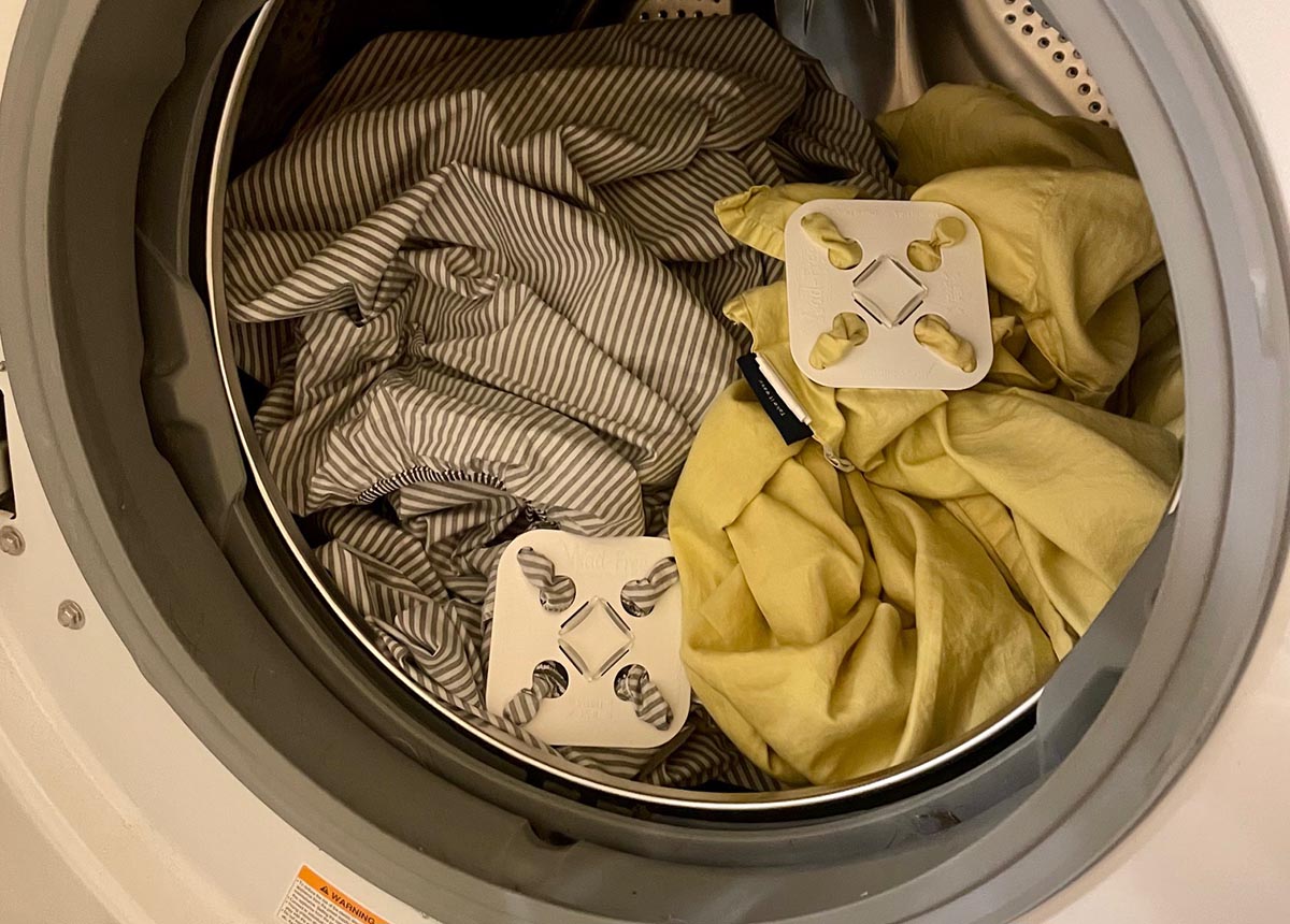 Wad-Free Review Wad-Free on sheets before washing