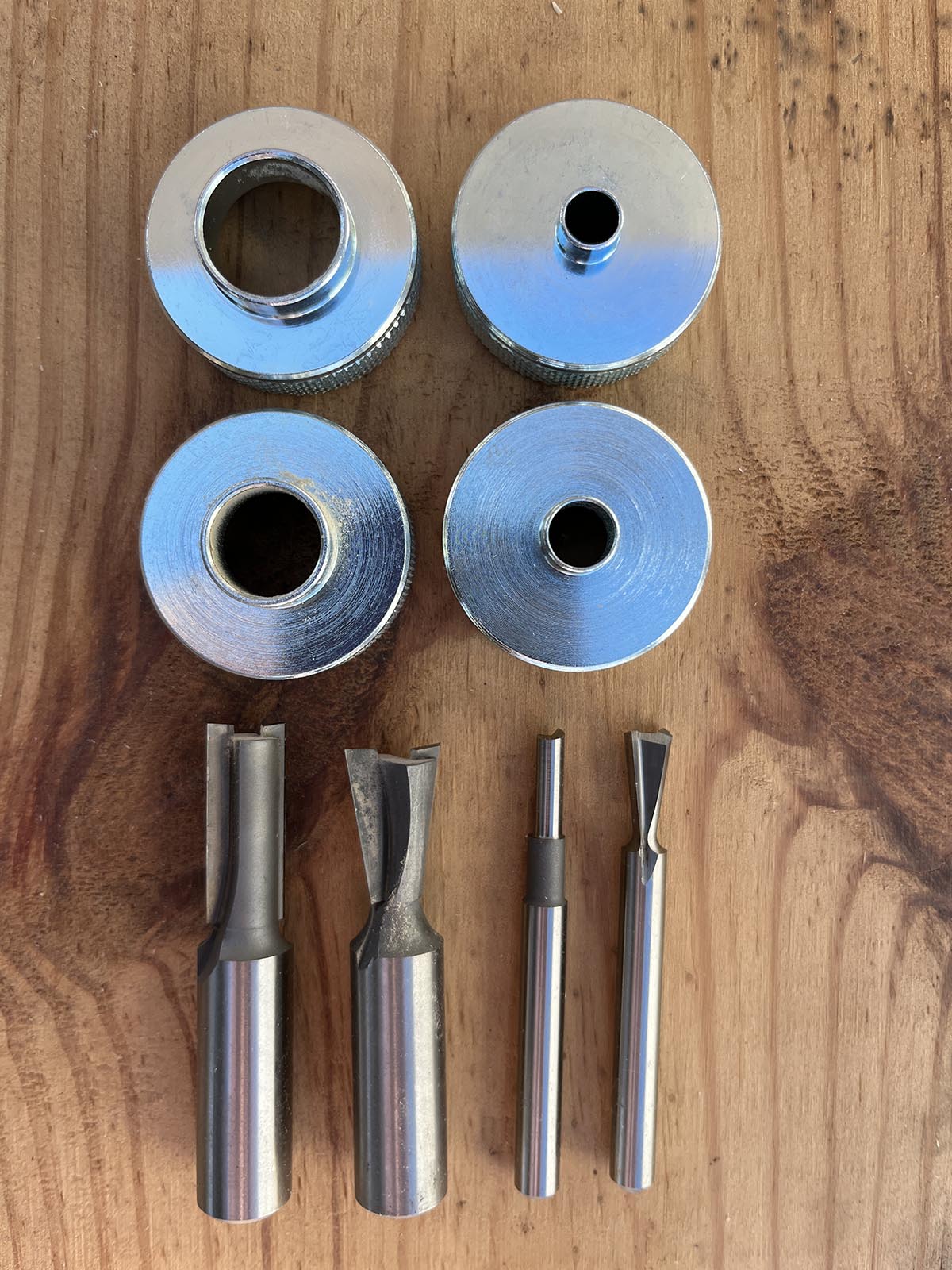 Porter-Cable Dovetail Jig router collars and bits