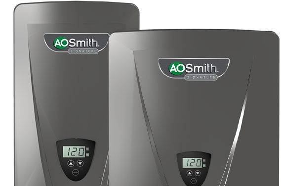 A. O. Smith Electric Tankless Signature Series water heaters.