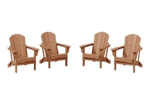 The Best Way Day Patio Deals Elland Set of 4 Folding Adirondack Chairs