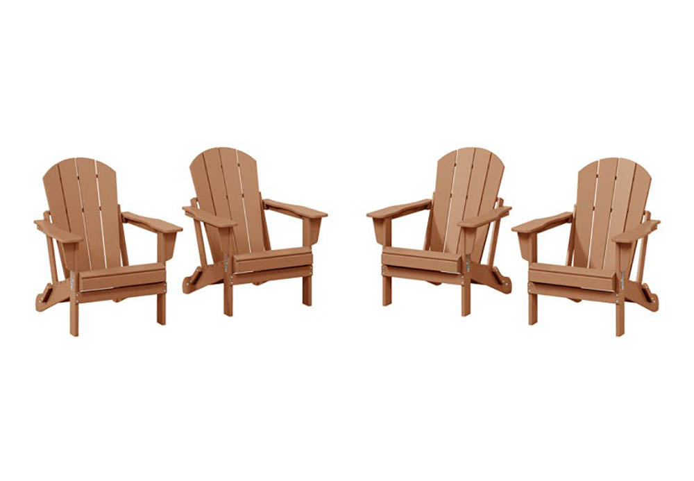 The Best Way Day Patio Deals Elland Set of 4 Folding Adirondack Chairs