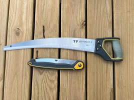 Woodland Tools pruning saws close-up
